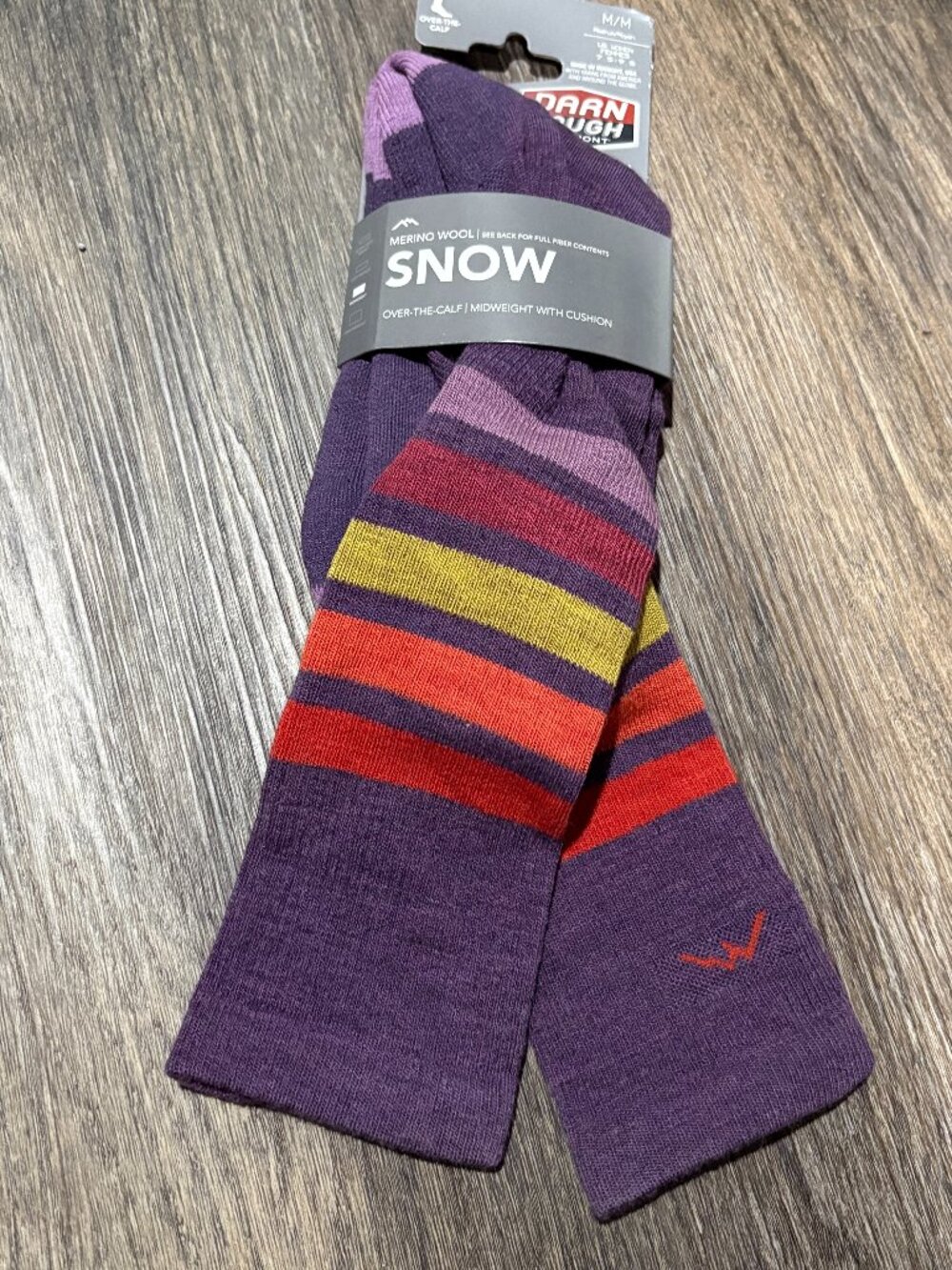 Darn Tough Merino Wool Snow Over the Calf Ladies Outdoor Socks sz M NEW